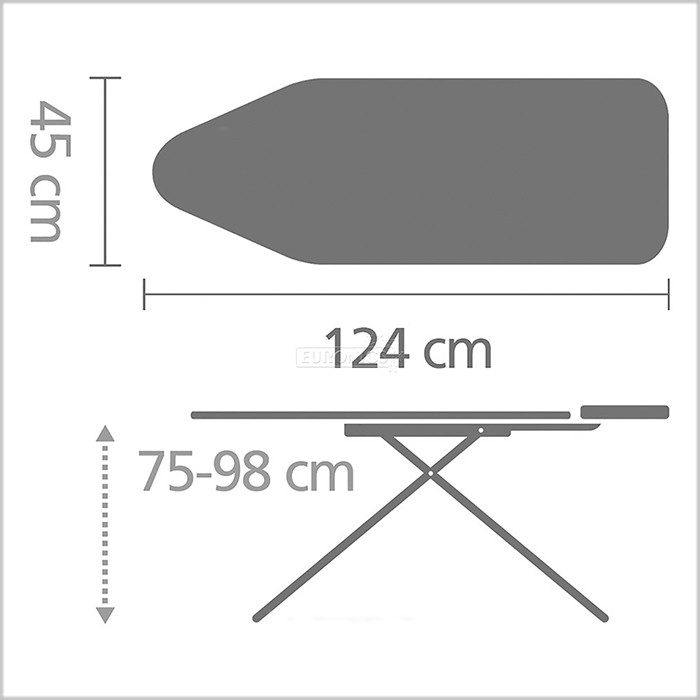 IRONING BOARD SIZE C, 124X45 CM