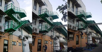 บันไดหนีไฟแบบบันไดวนพร้อมบันไดปลดล็อคออฟฟิศบริษัทสุพรชัยบันไดserviceคุณออยผลิตโดยบริษัทเฮียร์วีอาร์ไทยแลนด์จำกัด089-1468234