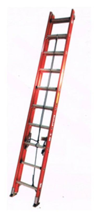 บันไดไฟเบอร์กลาสต้านกระแสไฟกันไฟดูดพาดสไลด์สองตอนRIDGID16ขั้น