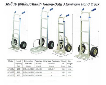 รถเข็นอลูมิเนียมเพื่องานหนัก2ล้อ