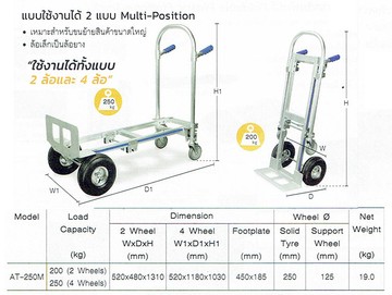 รถเข็นอลูมิเนียมใช้ได้ทั้ง2และ4ล้อ