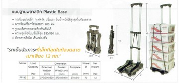 รถเข็นเก็บแบบฐานพลาสติก
