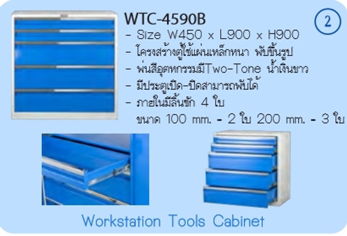 ตู้เก็บเครื่องมือช่างและอุปกรณ์กล่องอะไหล่heavyWTC-4590B
