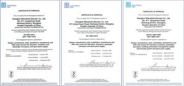 Certificates-ShanghaiMitsubishiElevatorCo