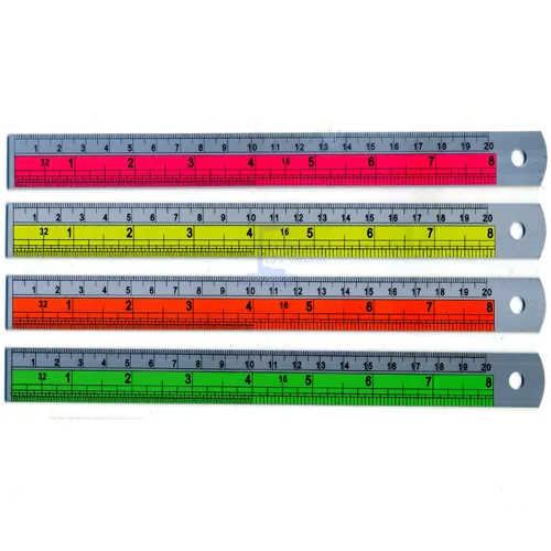 ไม้บรรทัด อลูมิเนียมสี 8"