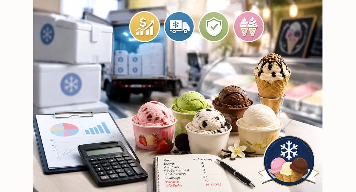 ไอศกรีมราคาส่งสำหรับผู้เริ่มต้นขายคุมต้นทุนสร้างกำไร