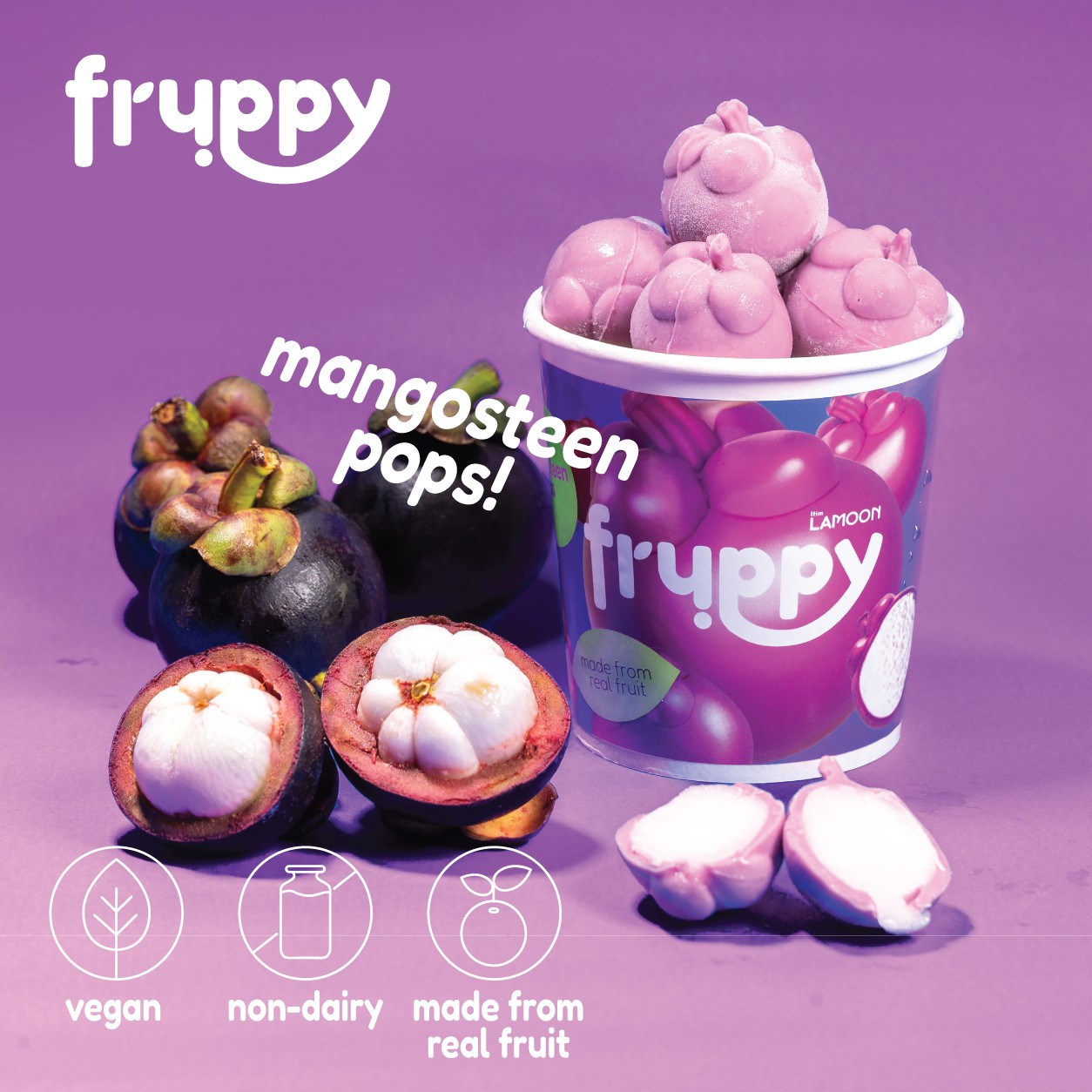 FRUPPY Mangosteen Pop ไอศกรีมซอร์เบทมังคุด