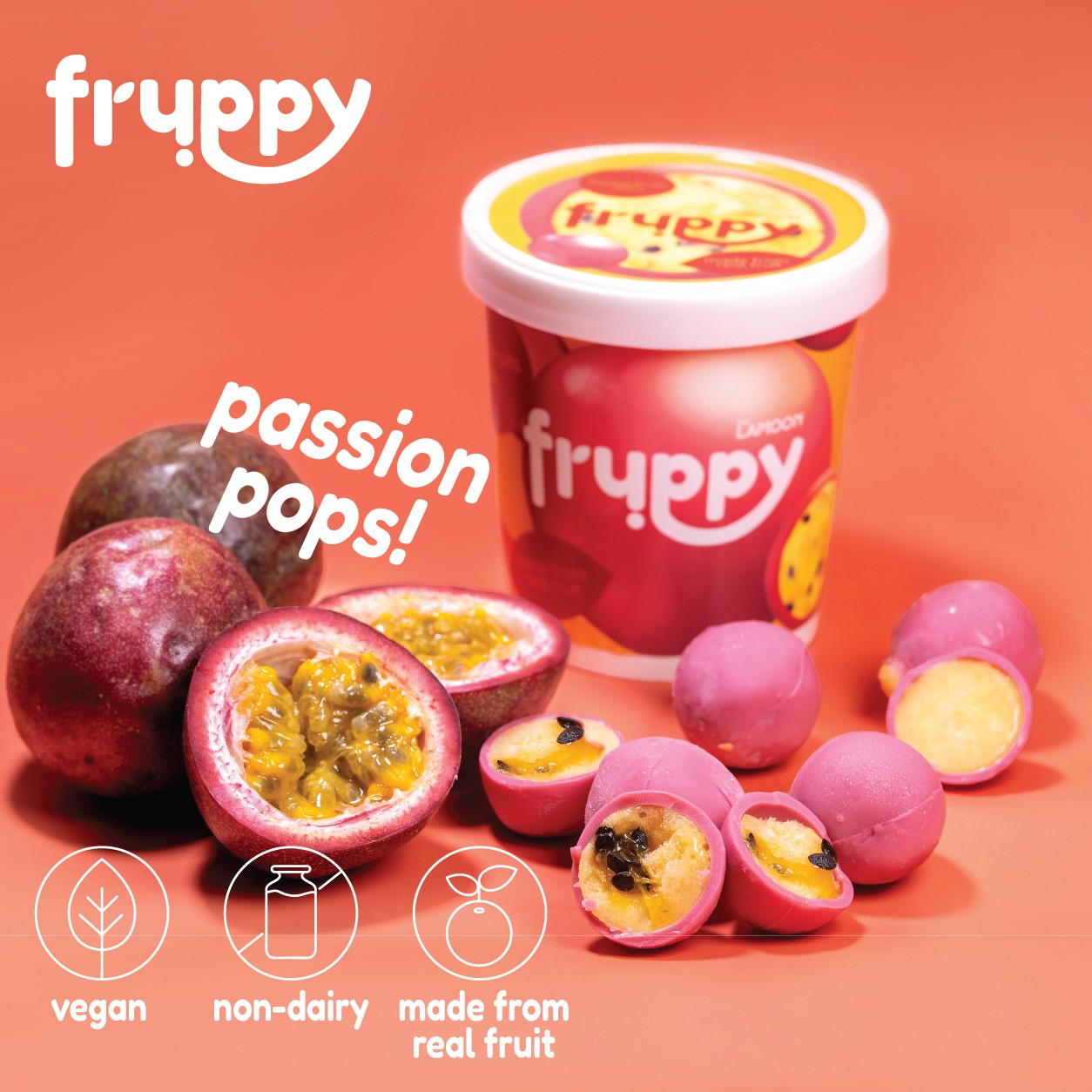 FRUPPY Passion Fruit Pop ไอศกรีมซอร์เบทเสาวรส