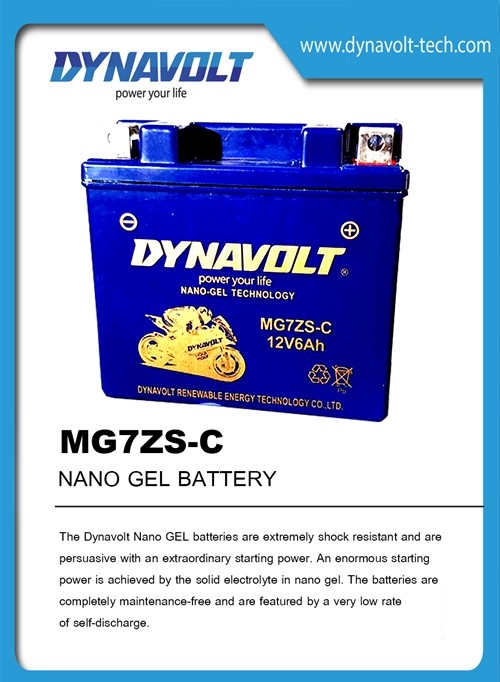 Аккумулятор dynavolt mg7zs c