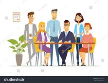 stock-vector-office-team-vector-cartoon-people-characters-illustration-business-scene-with-young-friendly-705810976
