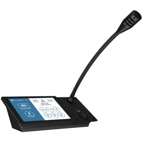 Q-SYS PS-TSCG3-G Touchscreen Page Station with Gooseneck Microphone