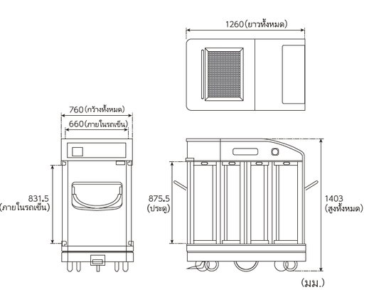 ขนาดตู้