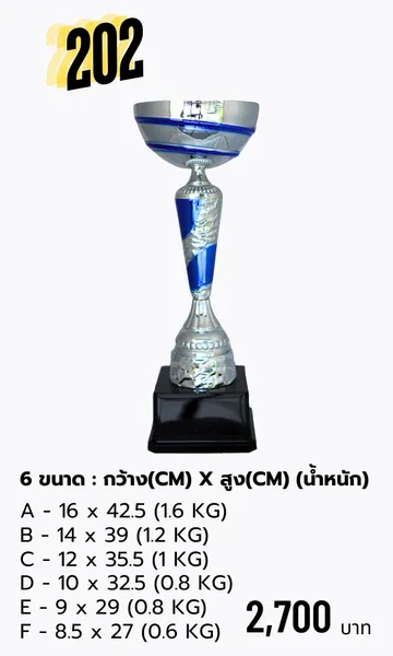 ถ้วยรางวัลโลหะ202