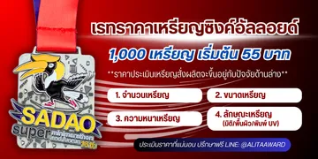 เหรียญซิงค์อัลลอยด์อลิตาถ้วยรางวัล2