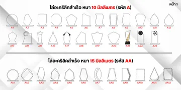 โล่อะคริลิคสำเร็จอลิตาถ้วยรางวัล2