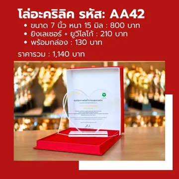 โล่อะคริลิคอลิตาถ้วยรางวัล5