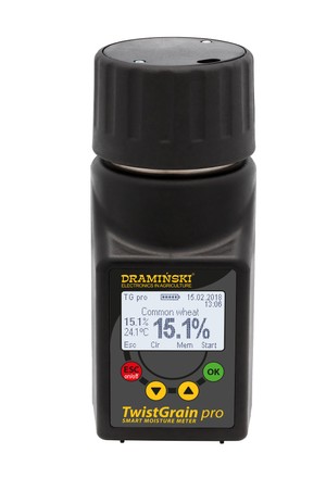 Grain Moisture Meter with Grain Compression