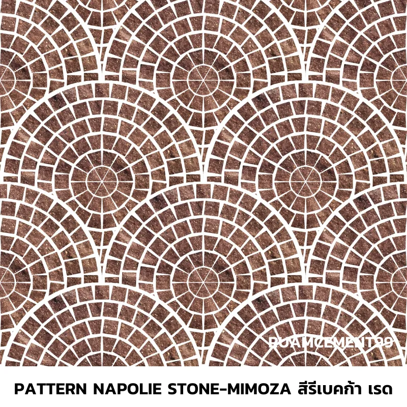 PATTERNNAPOLIESTONE-Mimozaสีรีเบคก้าเรด