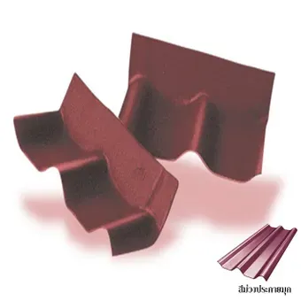 ครอบชนผนังขวาไปซ้าย-ลอนคู่ไฮบริด-สีม่วงประกายมุก