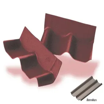 ครอบชนผนังขวาไปซ้าย-ลอนคู่ไฮบริด-สีเทาศิลา