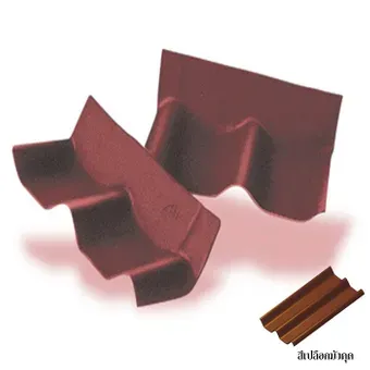 ครอบชนผนังขวาไปซ้าย-ลอนคู่ไฮบริด-สีเปลือกมังคุด