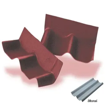ครอบชนผนังซ้ายไปขวา-ลอนคู่ไฮบริด-สีซีเมนต์