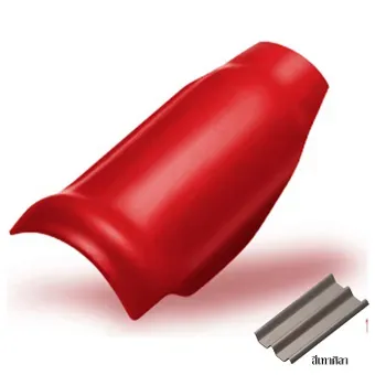 ครอบโค้งตะเข้-ลอนคู่ไฮบริด-สีเทาศิลา