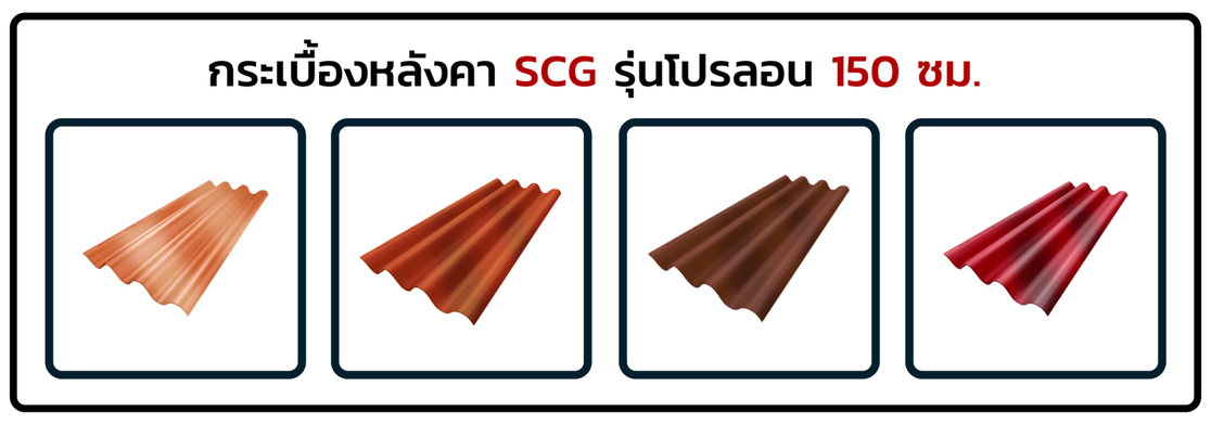 กระเบื้องหลังคาโปรลอน-150ซม