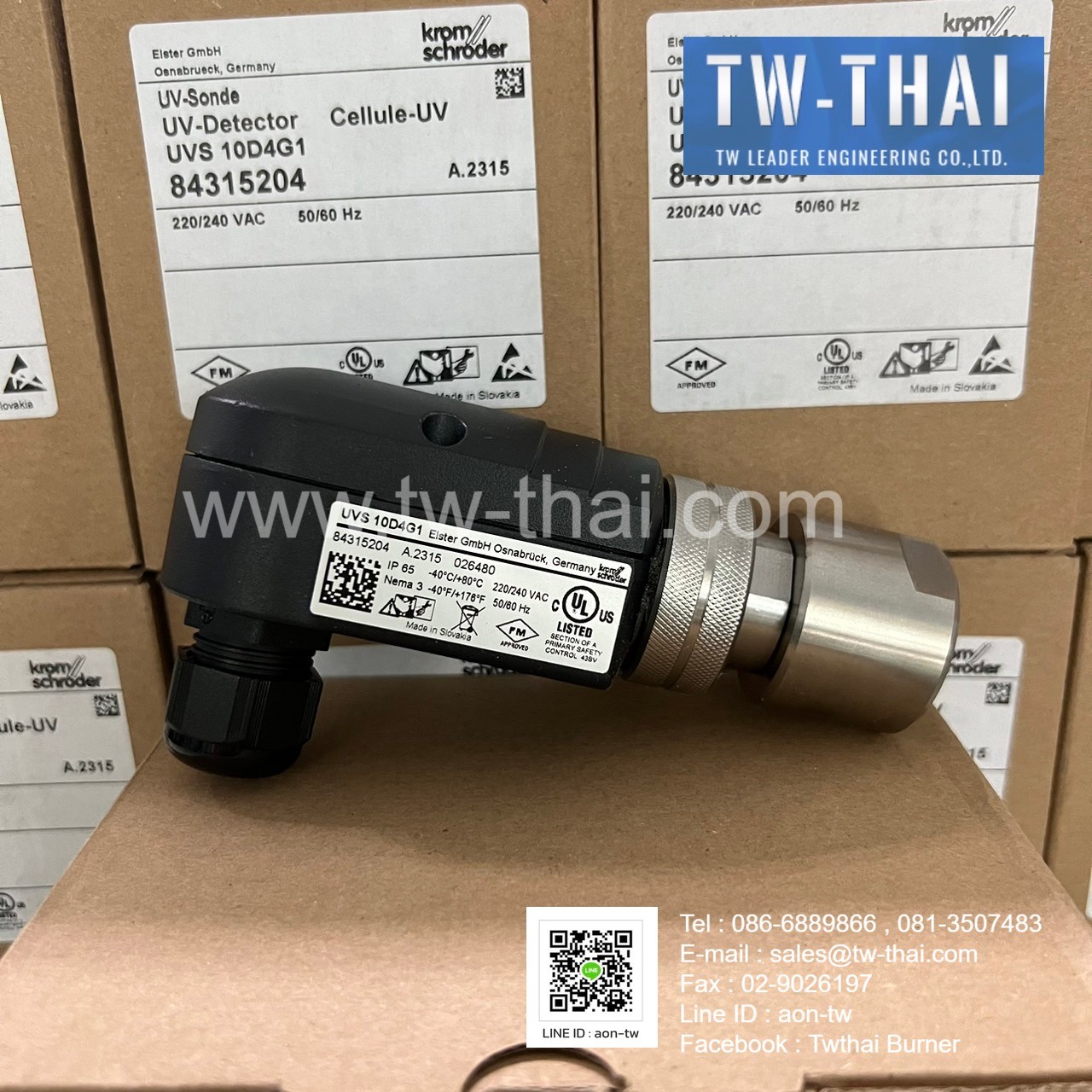 Sonda UV Krom Schröder UVS 10D2 84315205 – 220/240V 50/60Hz, Ricambio Originale Per Bruciatori