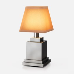 RitzNickelPlatedForgedBrassBaseParchmentShade
