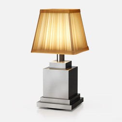 RitzNickelPlatedForgedBrassBasePleatedSilkShade