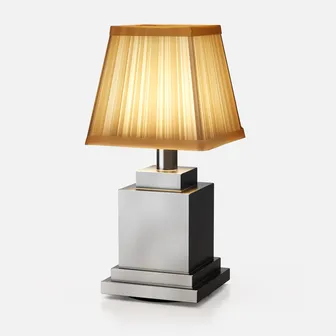 RitzNickelPlatedForgedBrassBasePleatedSilkShade