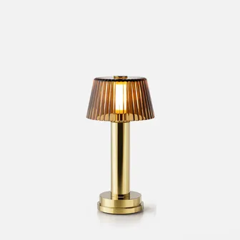 VictoriaBrassAmberGlassShade