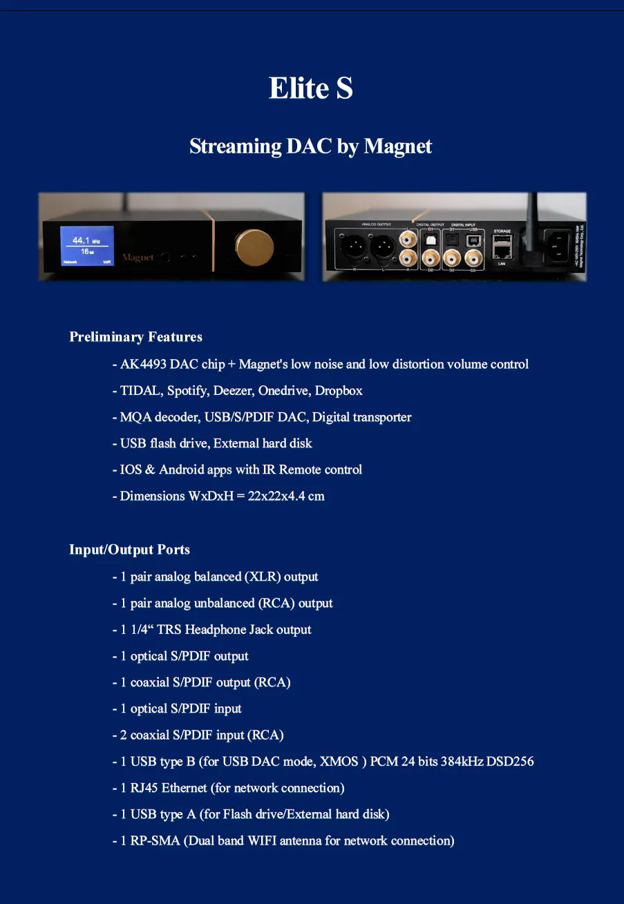 1EliteSSreamingDACPreliminaryFeatures2Bluedisplay2