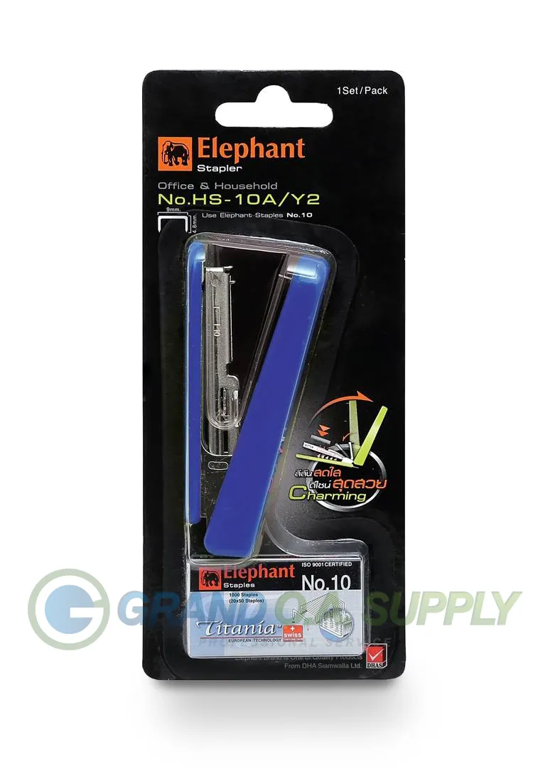 เครื่องเย็บ+ลวดเย็บ ตราช้าง   HS-10A/Y2