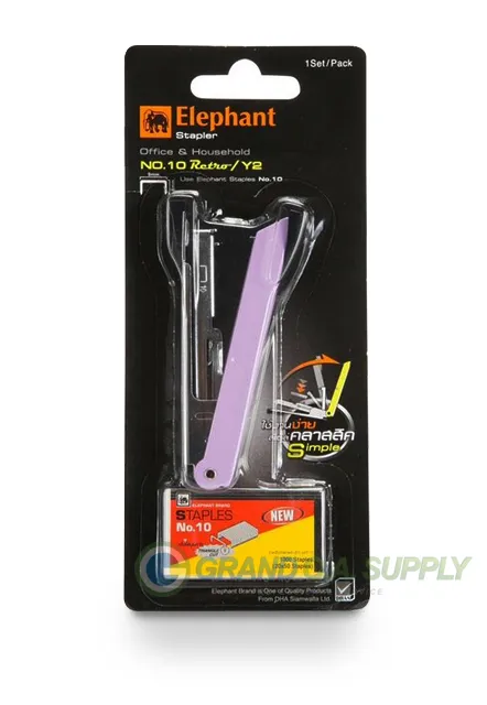 เครื่องเย็บ+ลวดเย็บ ตราช้าง 10 Retro