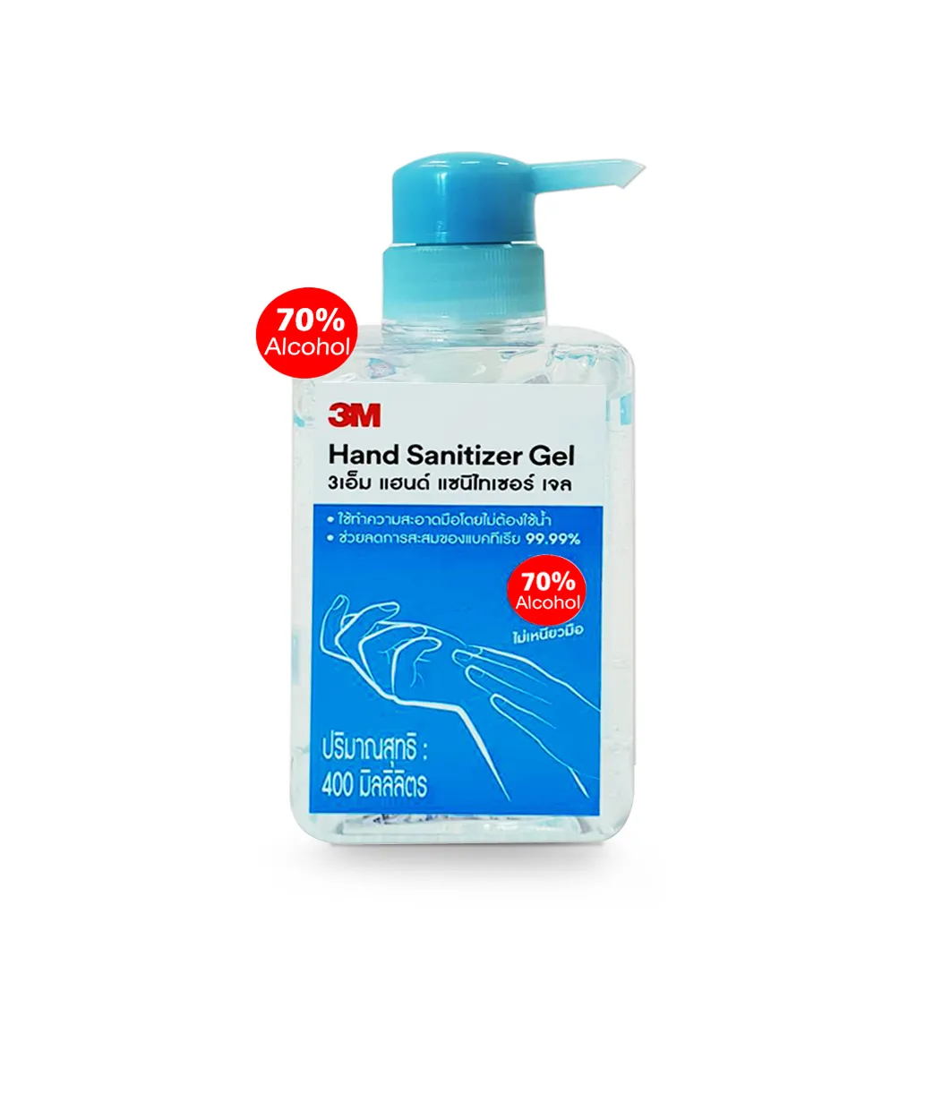 แอลกอฮอล์เจล 3Mทำความสะอาดมือ 400 ml.