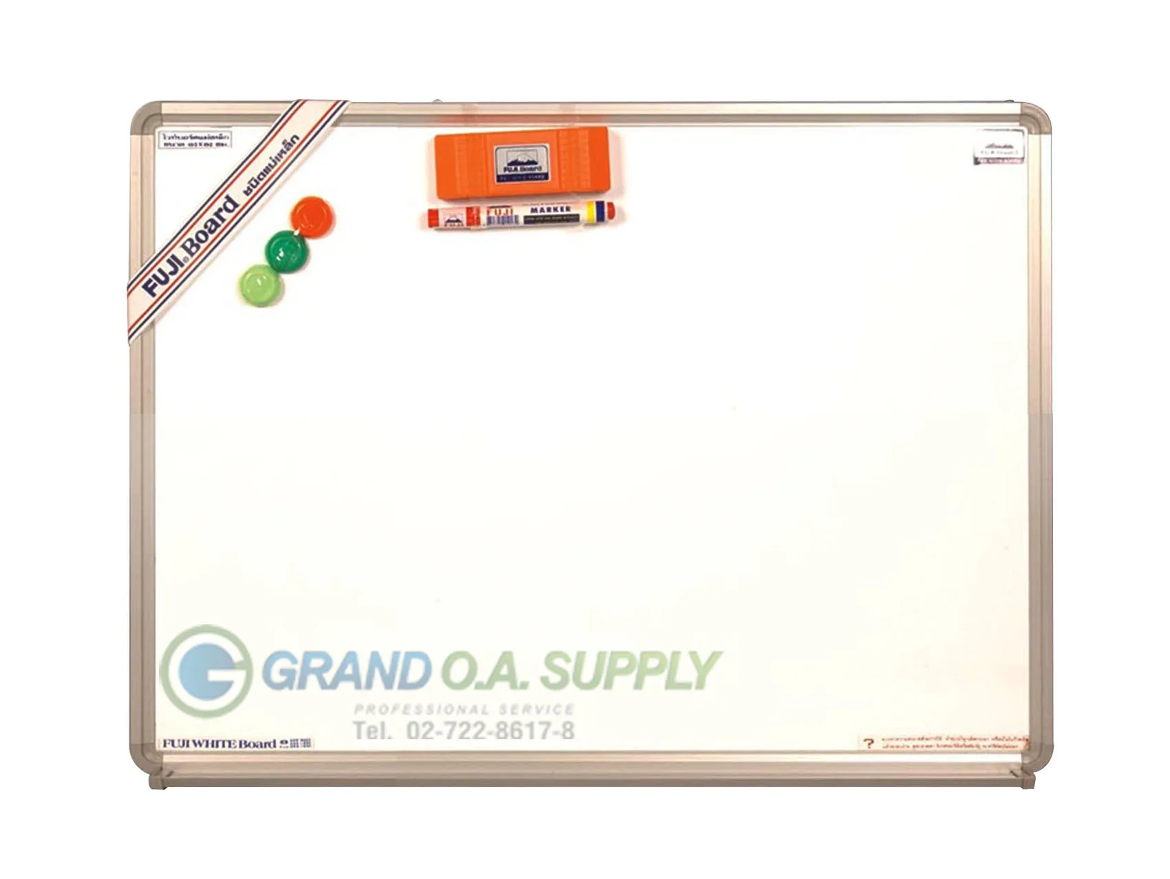 กระดานไวท์บอร์ด ฟูจิ ขอบโอเอ ชนิดเเม่เหล็ก ขนาด 60x90ซม.