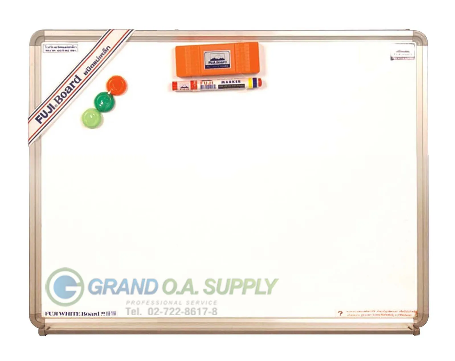 กระดานไวท์บอร์ด ฟูจิ ขอบโอเอ ชนิดเเม่เหล็ก (Magnetic) ขนาด 40x60ซม.