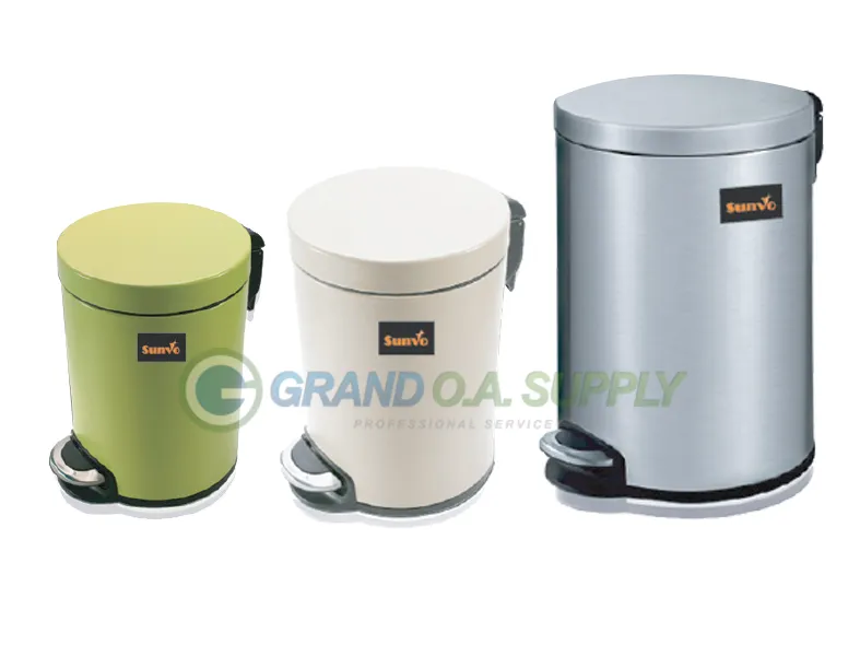 ถังขยะสเตนเลส ซันโว Soft Close สีเขียว 20 ลิตร