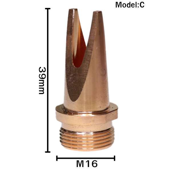 หัว Nozzle M16 Model C สำหรับเครื่องเชื่อมเลเซอร์ไฟเบอร์