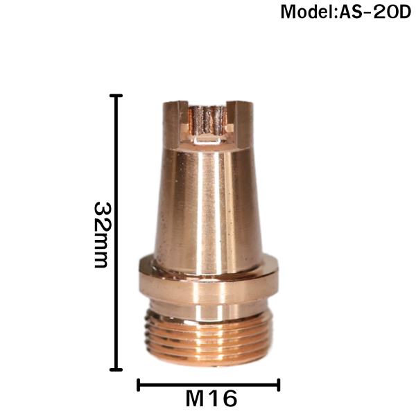 หัว Nozzle M16 Model Double Filament สำหรับเครื่องเชื่อมเลเซอร์ไฟเบอร์