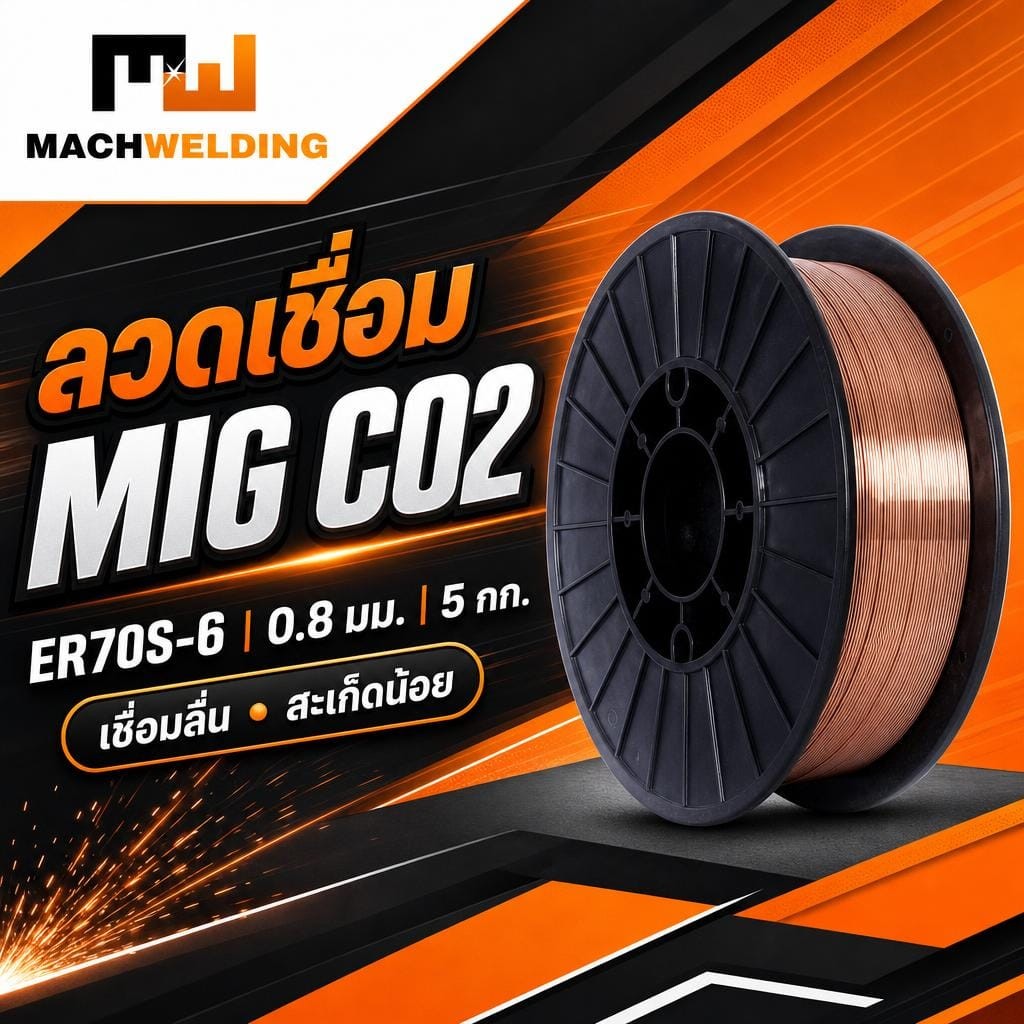 ลวดเชื่อม MIG CO2 MW ER70S-6 0.8 มม. 5 กก. Machwelding