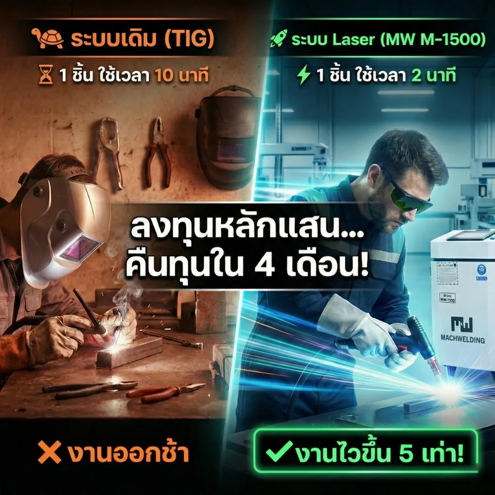 เปรีนบเทียบเชื่อมเลเซอร์-ทิก
