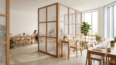 coworkingspaceแผงกั้นโปร่ง