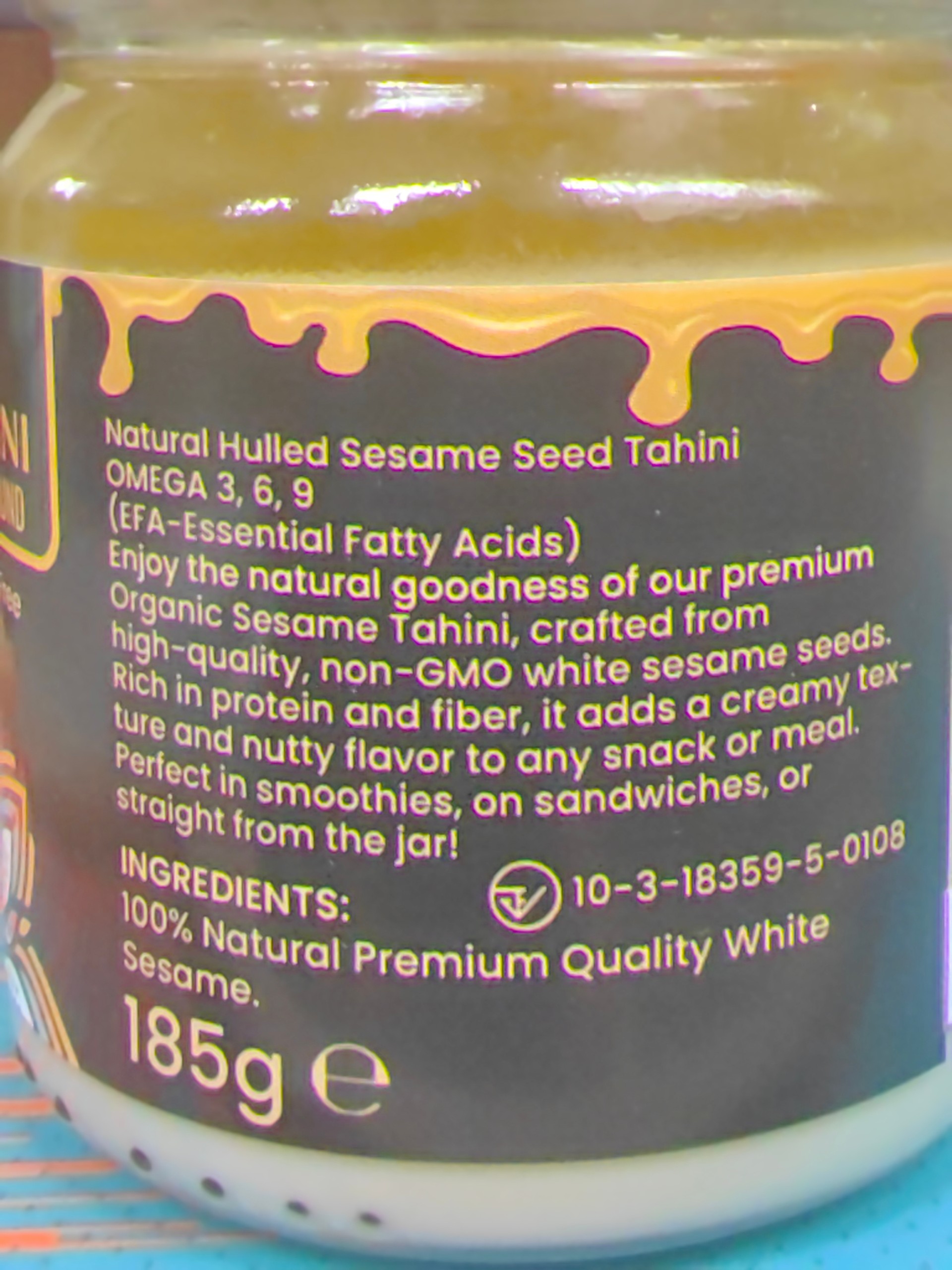 Organic Sesame Tahini (Stone ground)-ทาฮินีงาขาวธรรมชาติ
