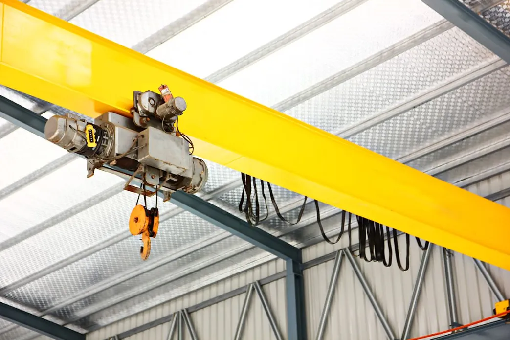 electricoverheadcraneinstallonyellow