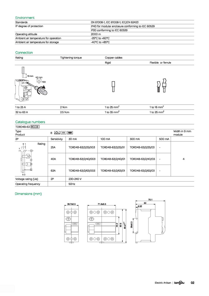 TORD4B-63-2P-16-100A-30-300mA-Type-B-RCD-RCCB-residual-current-circuit-breakerPage2