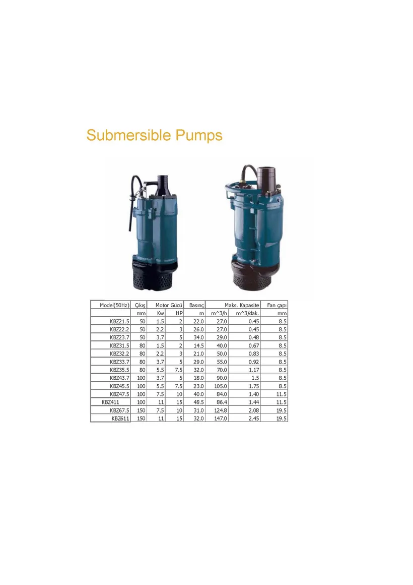 Submersible Sewage Pump