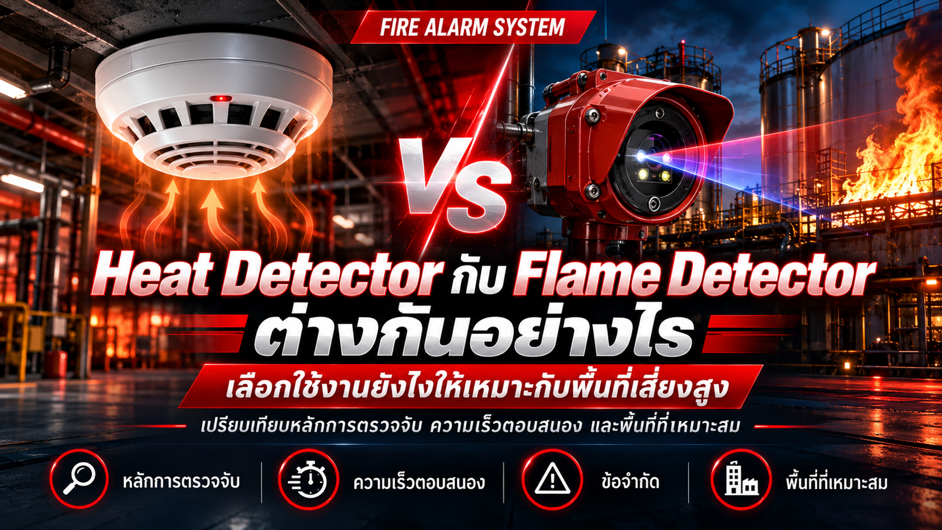 Heat Detector กับ Flame Detector